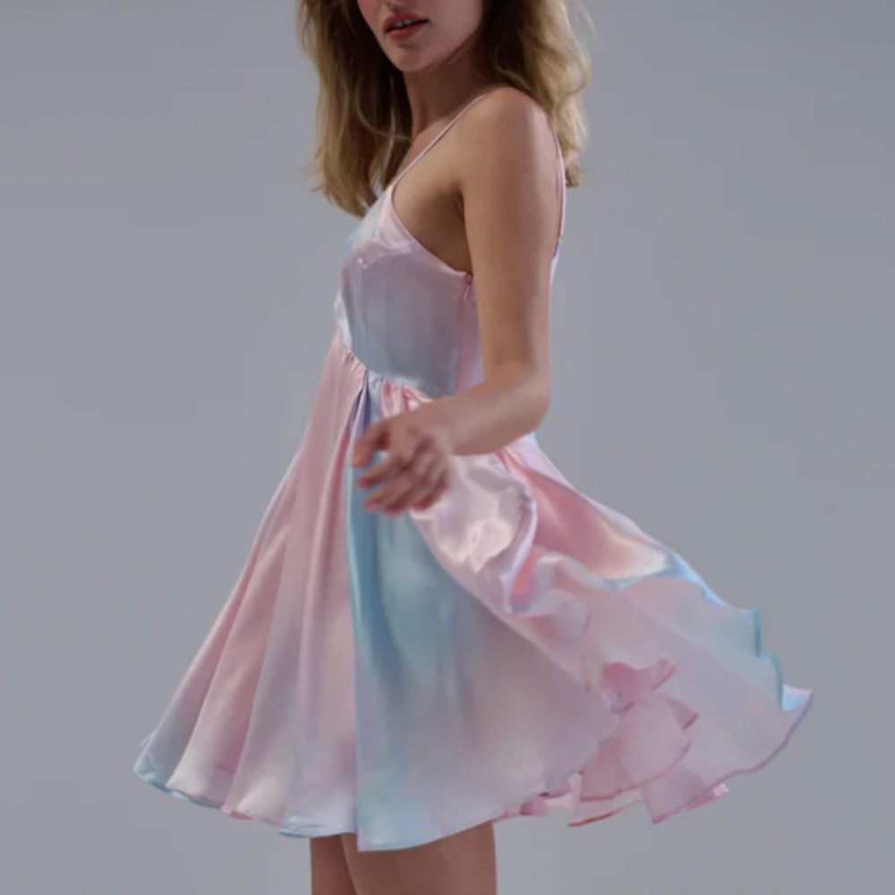 Selkie Pastel Pink and Blue Mini Dress